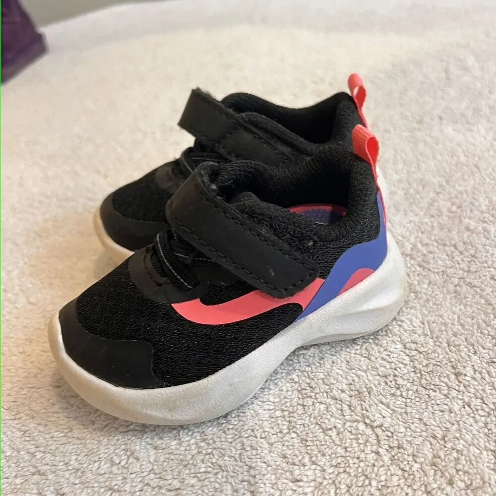 Lot Little Love Bug Leather Shoe 4 Baby Girl Floral Gymboree Sneakers Athletic 3
